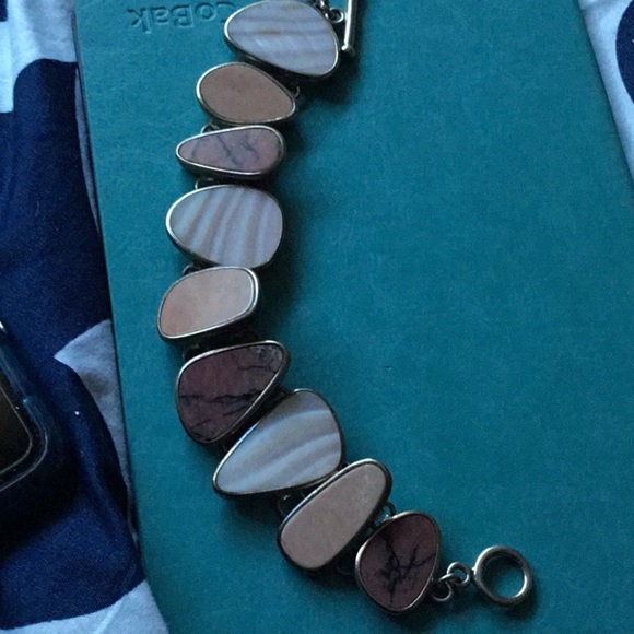 ❤️925 Sterling Silver Rhodonite Bracelet EUC - Picture 4 of 4